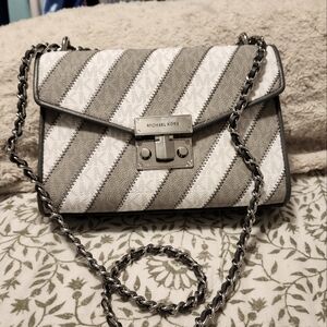 Michael kors silver and gray 8 inch by 6 in